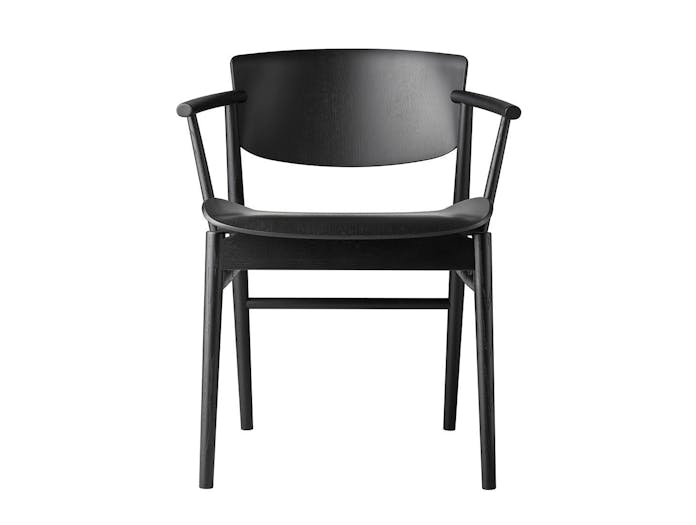 Fritz Hansen N01 Chair Black Oak Front Nendo
