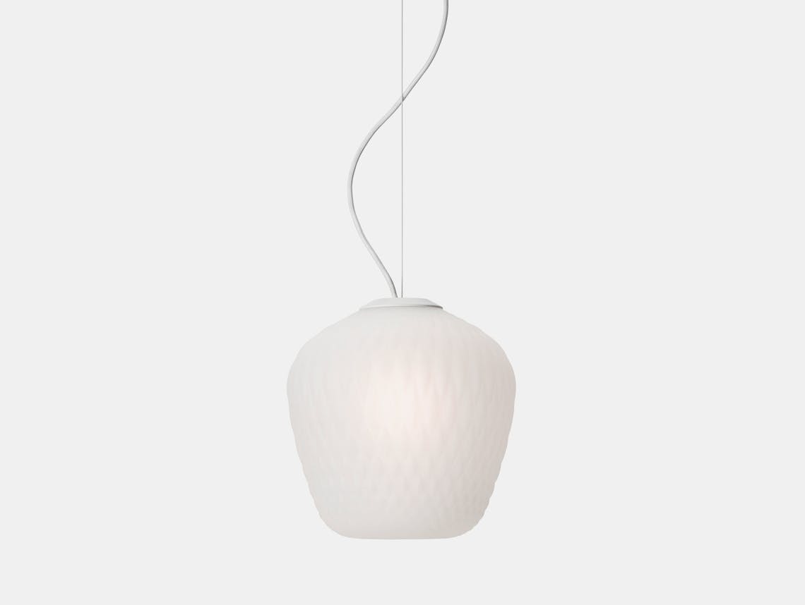 And Tradition Blown Pendant Lamp Sw3 White Samuel Wilkinson