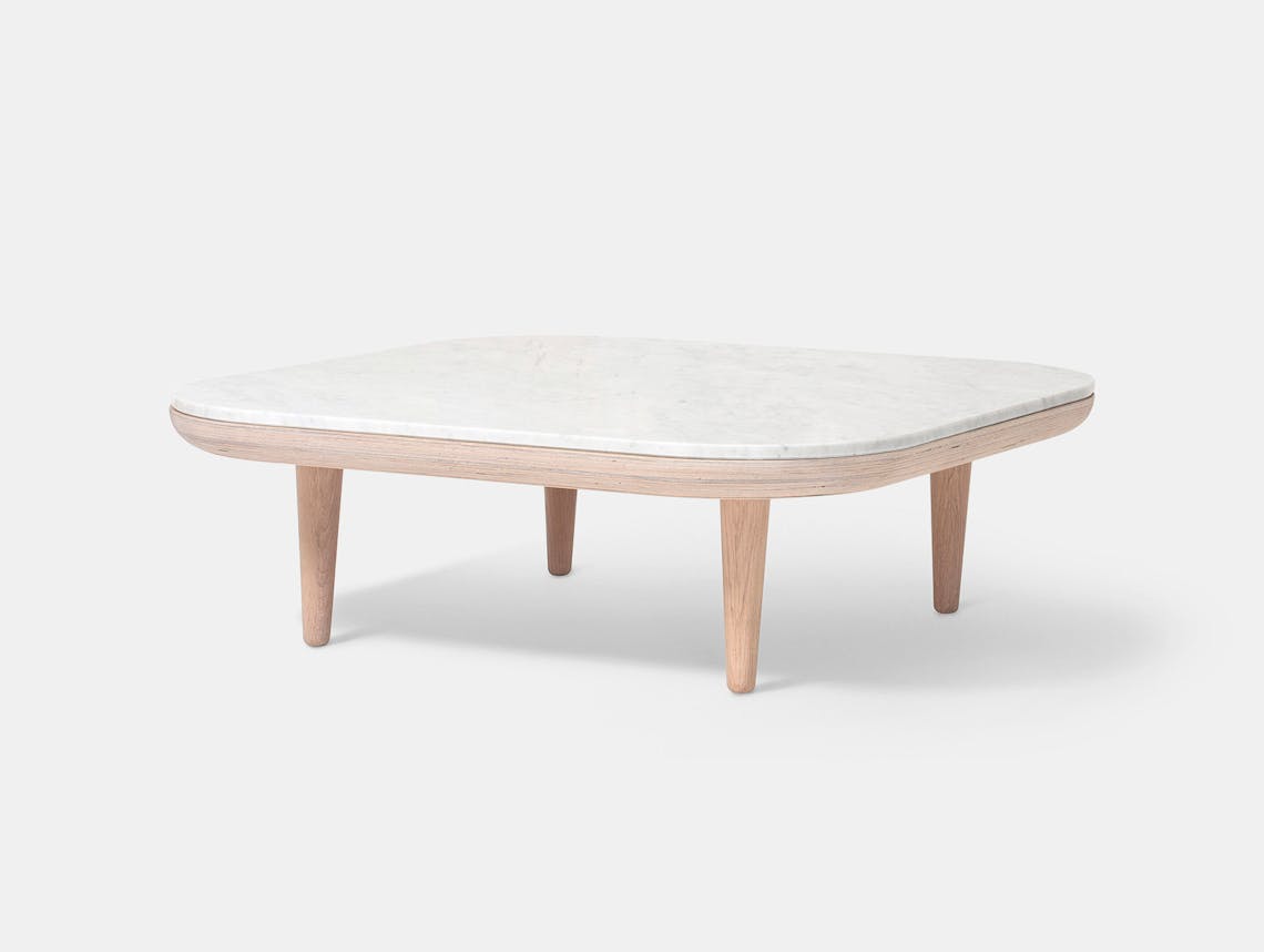 And Tradition Fly Table Oak White Marble Space Copenhagen