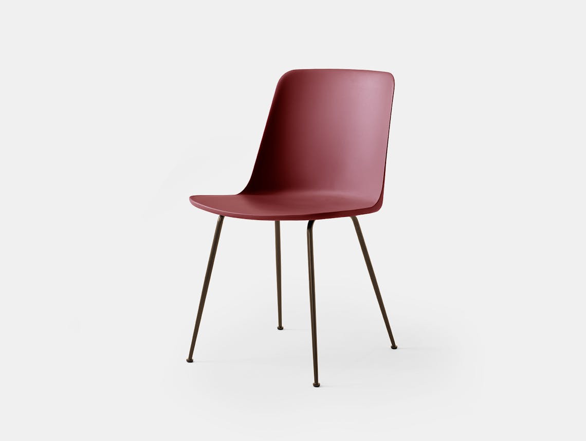 Andtradition rely chair four leg brz redbrown