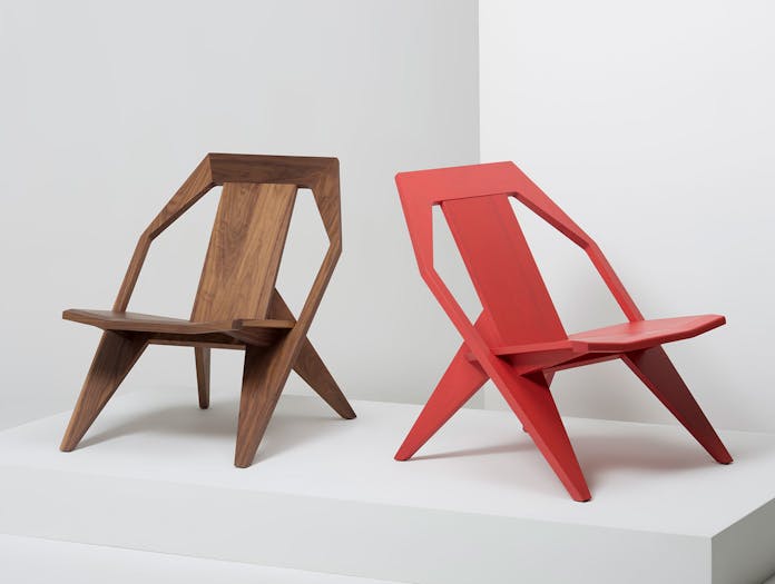 Mattiazzi Medici Lounge Chairs Walnut Red Ash Konstantin Grcic