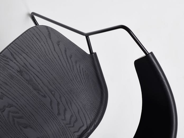 Mattiazzi Uncino C Chair Black Seat Detail Ronan Erwan Bouroullec