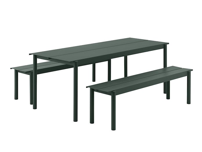 Muuto Linear Steel Outdoor Table Bench Group