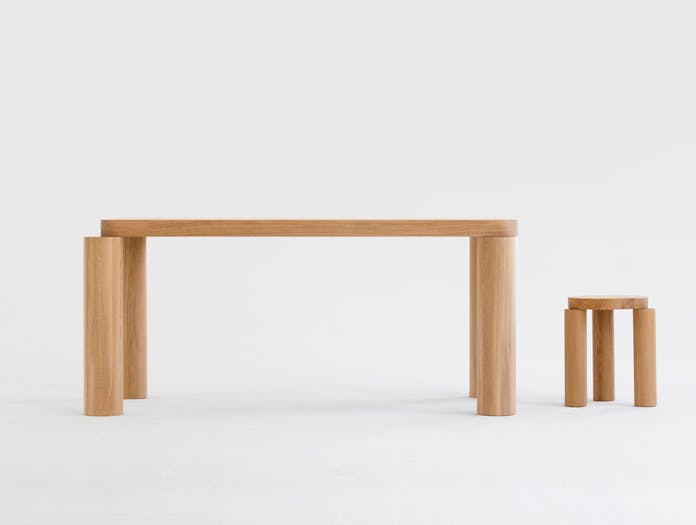 Resident Offset Dining Table Stool Philippe Malouin