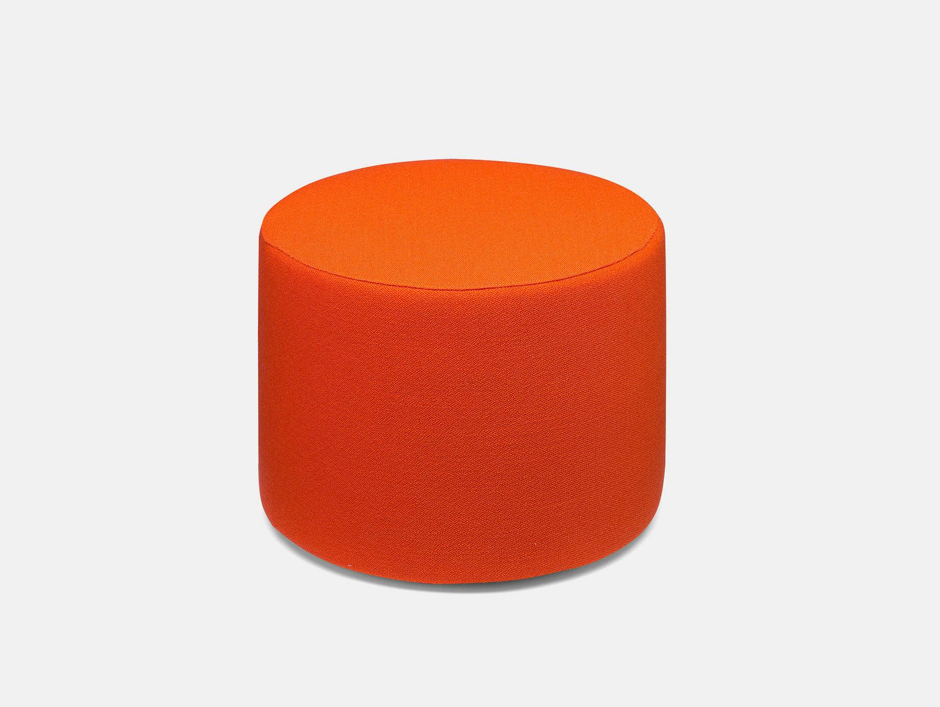 E15 Kerman Pouf Orange Fabric