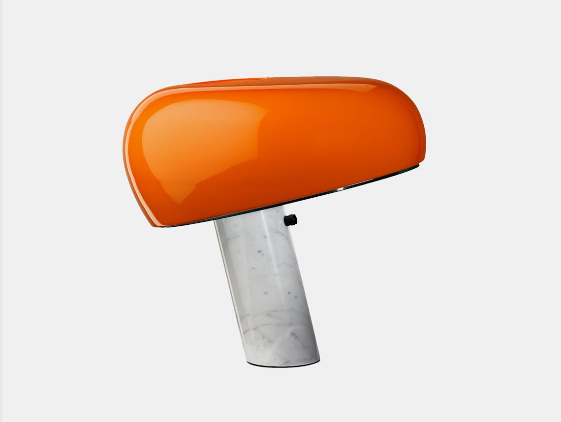 Flos snoopy table lamp orange shade
