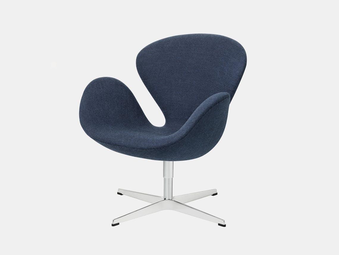 Fritz Hansen Swan Lounge Chair Blue