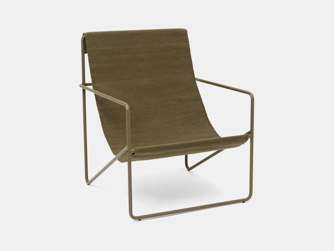 Ferm living desert lounge chair outdoor olive olive