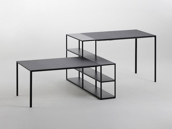 Hay New Order Table Charcoal New Order Shelving System Charcoal