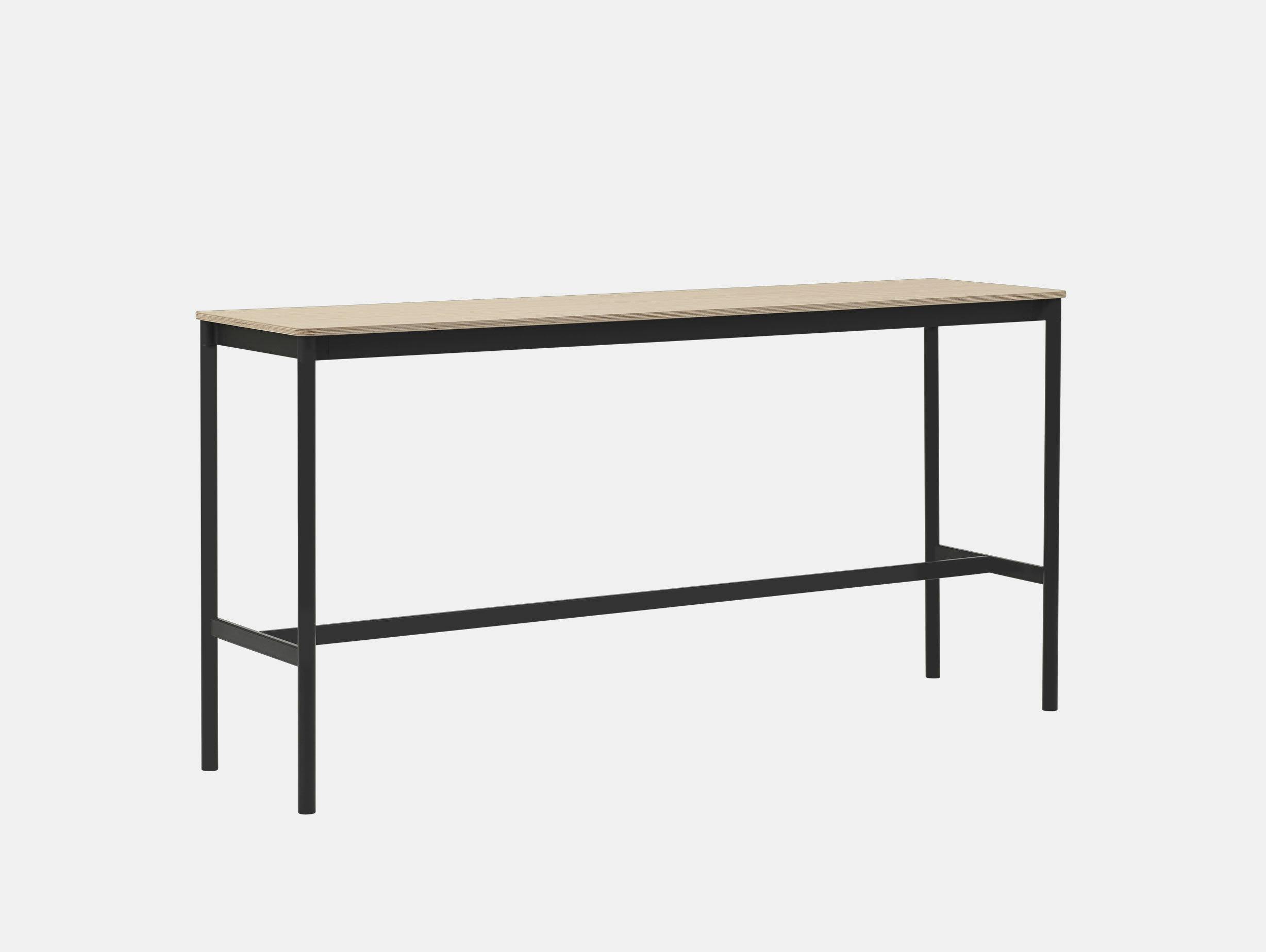 Muuto Base high table 50x190xh95 oak veneer black frame