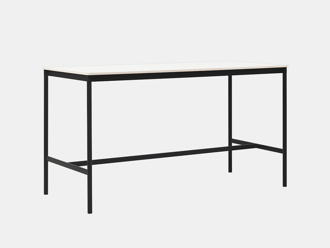 Muuto Base high table 85x190xh105 white plywood black frame