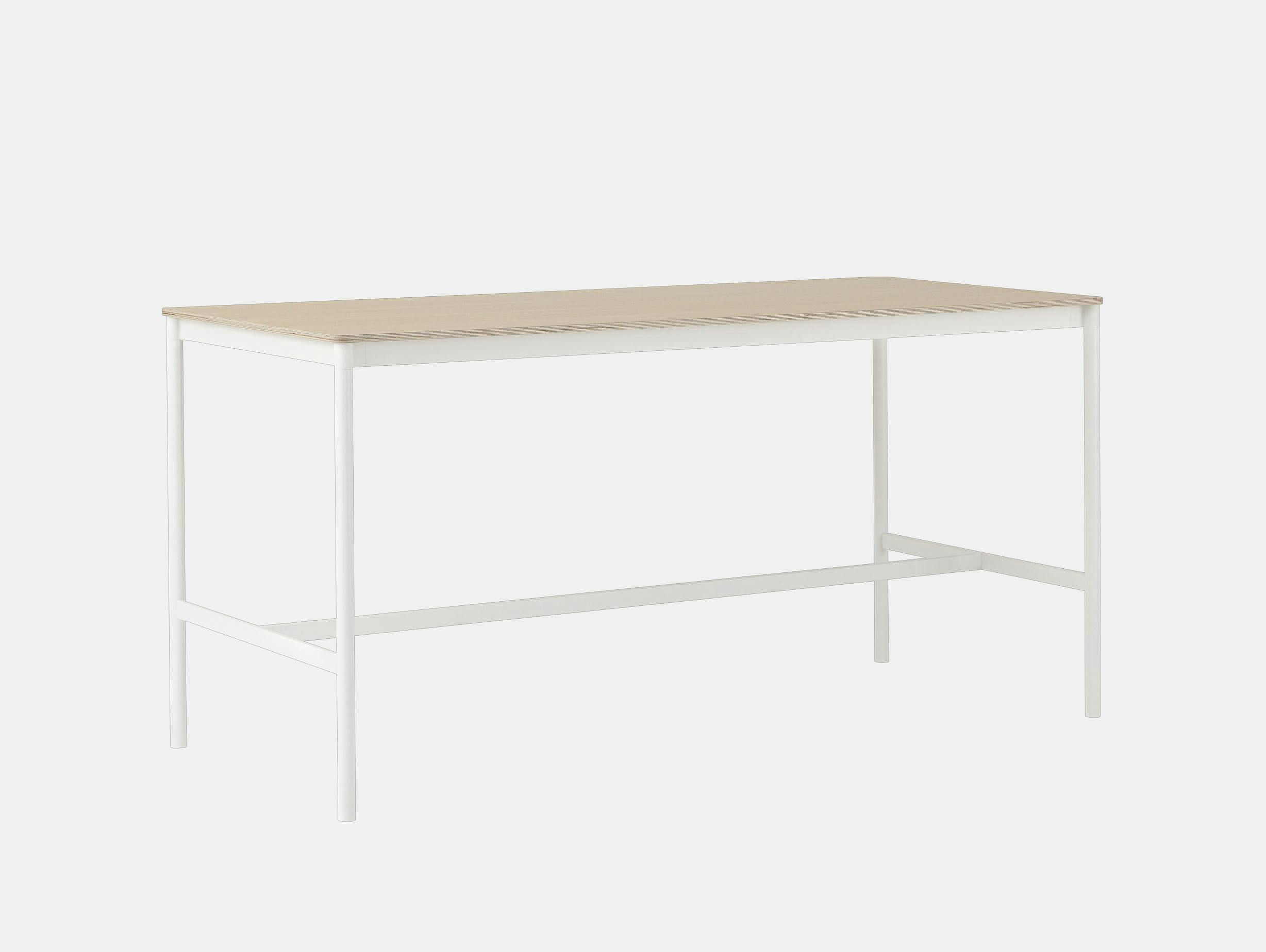 Muuto Base high table 85x190xh95 oak veneer white frame
