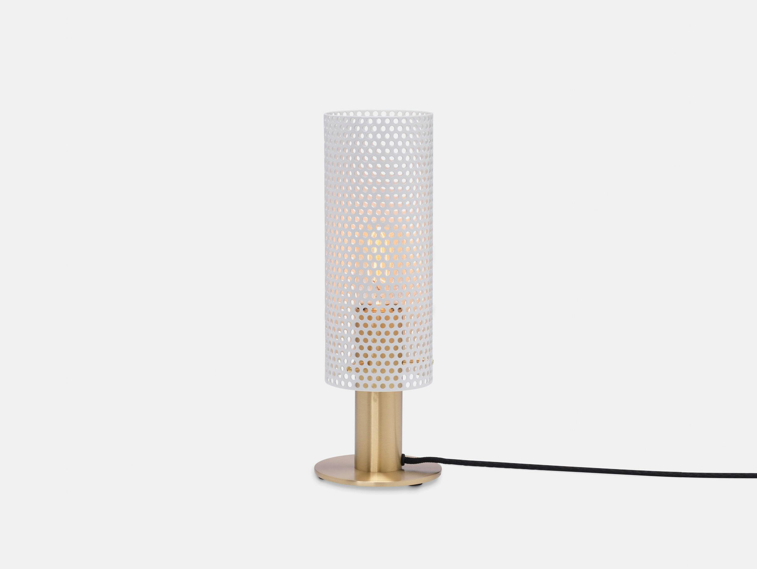 Rubn Vouge Table Lamp small white brass
