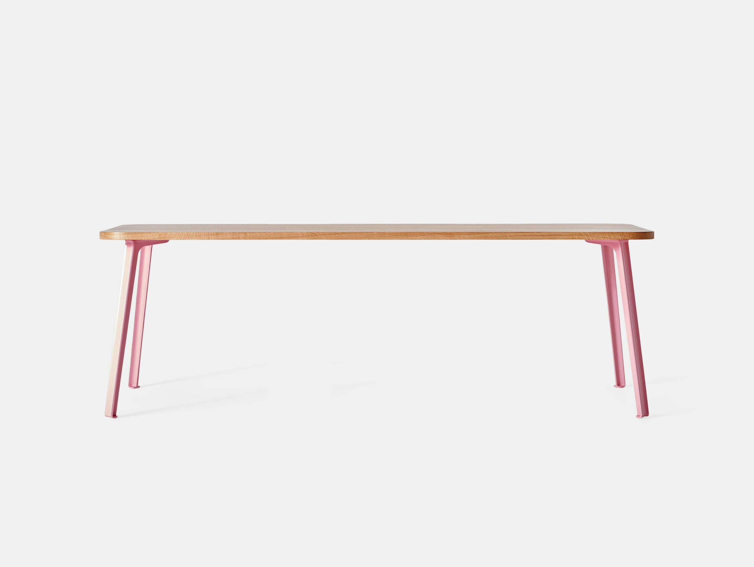 Very Good and Proper Canteen Rectangle Table XL oak pink Klauser and Carpenter