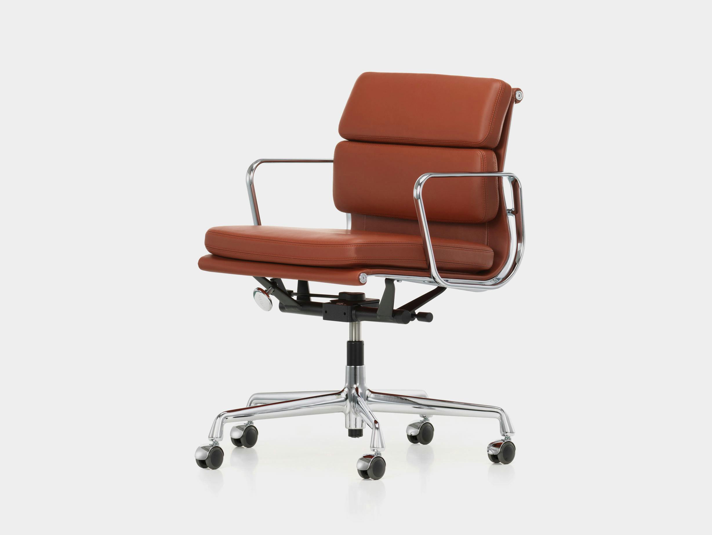 Vitra EA217 Soft Pad Group Chair polished alu brandy