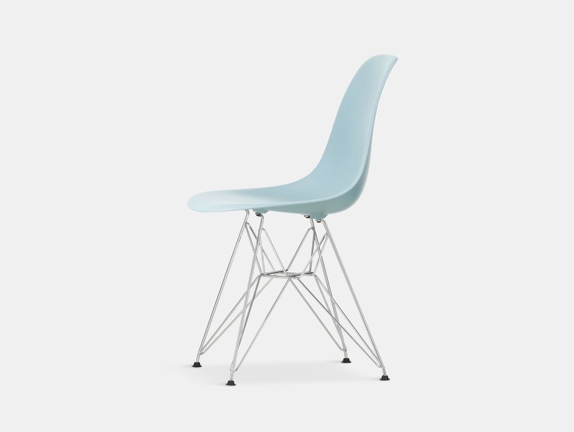 Vitra Eames Plastic Side Chair DSR ice grey chrome legs
