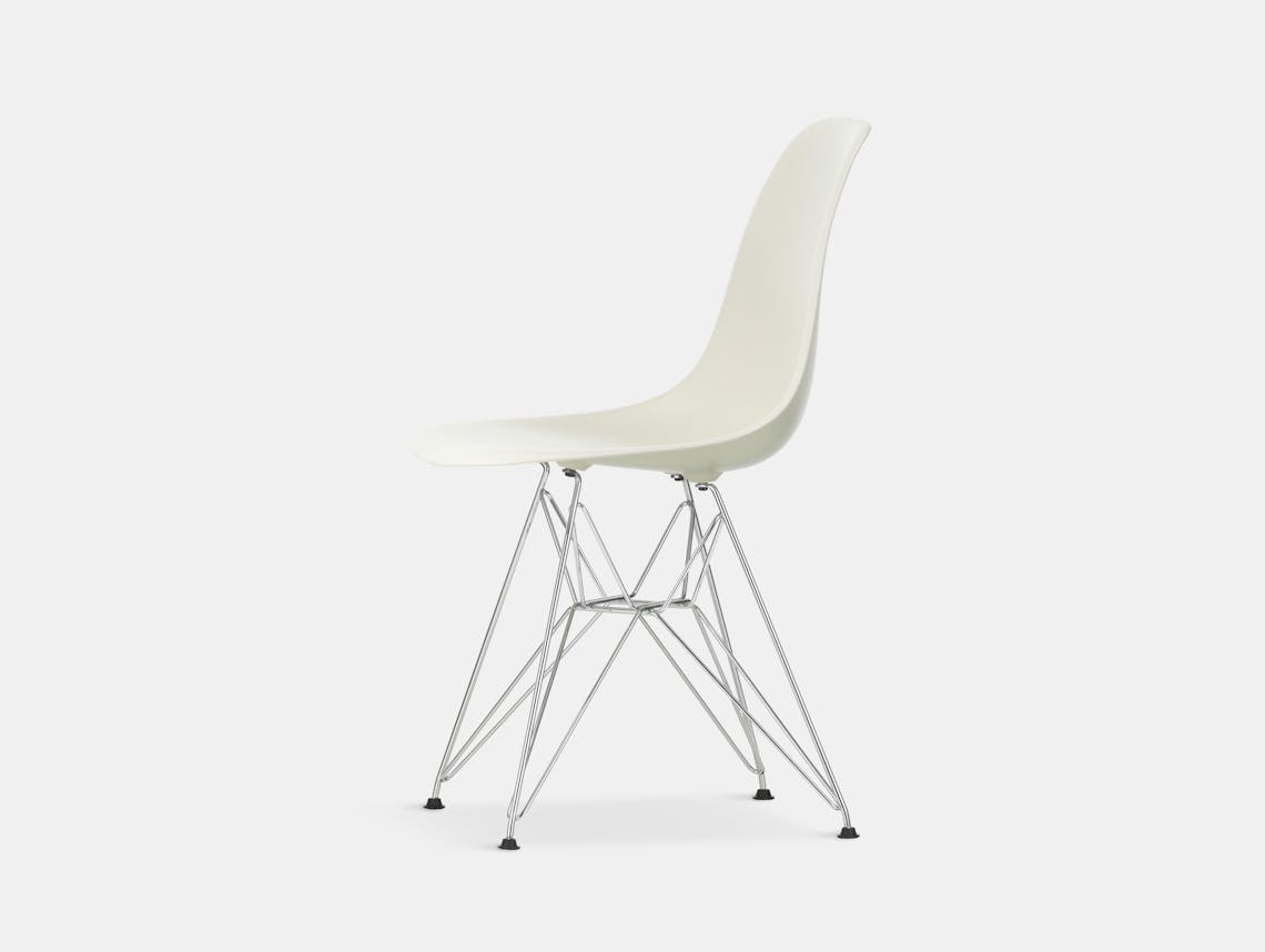 Vitra Eames Plastic Side Chair DSR pebble chrome legs