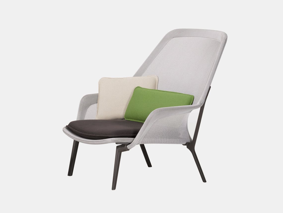 Vitra Slow Lounge Chair brown cream chocolate base Bouroullec