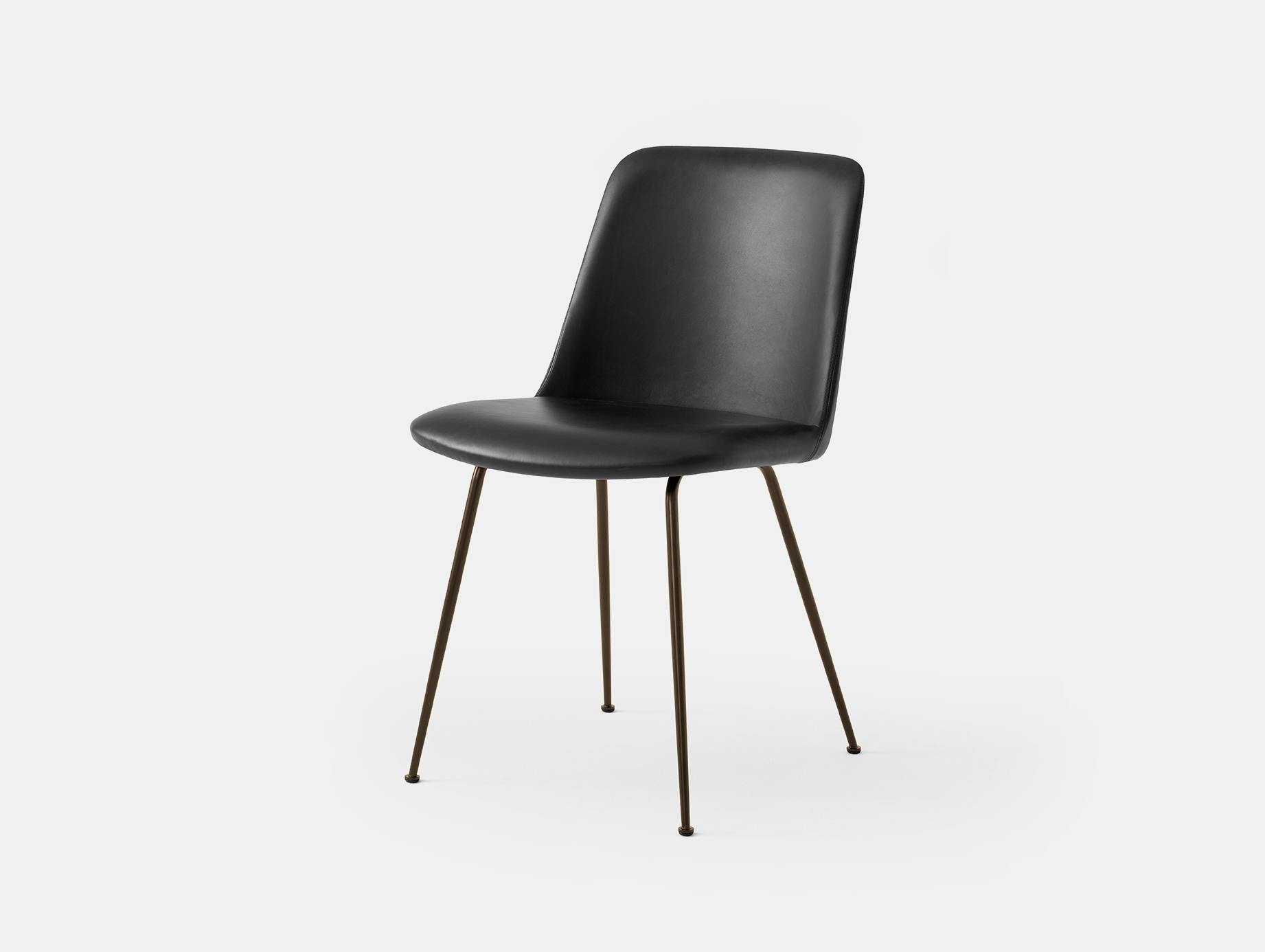 Andtradition rely chair four leg blk black leath