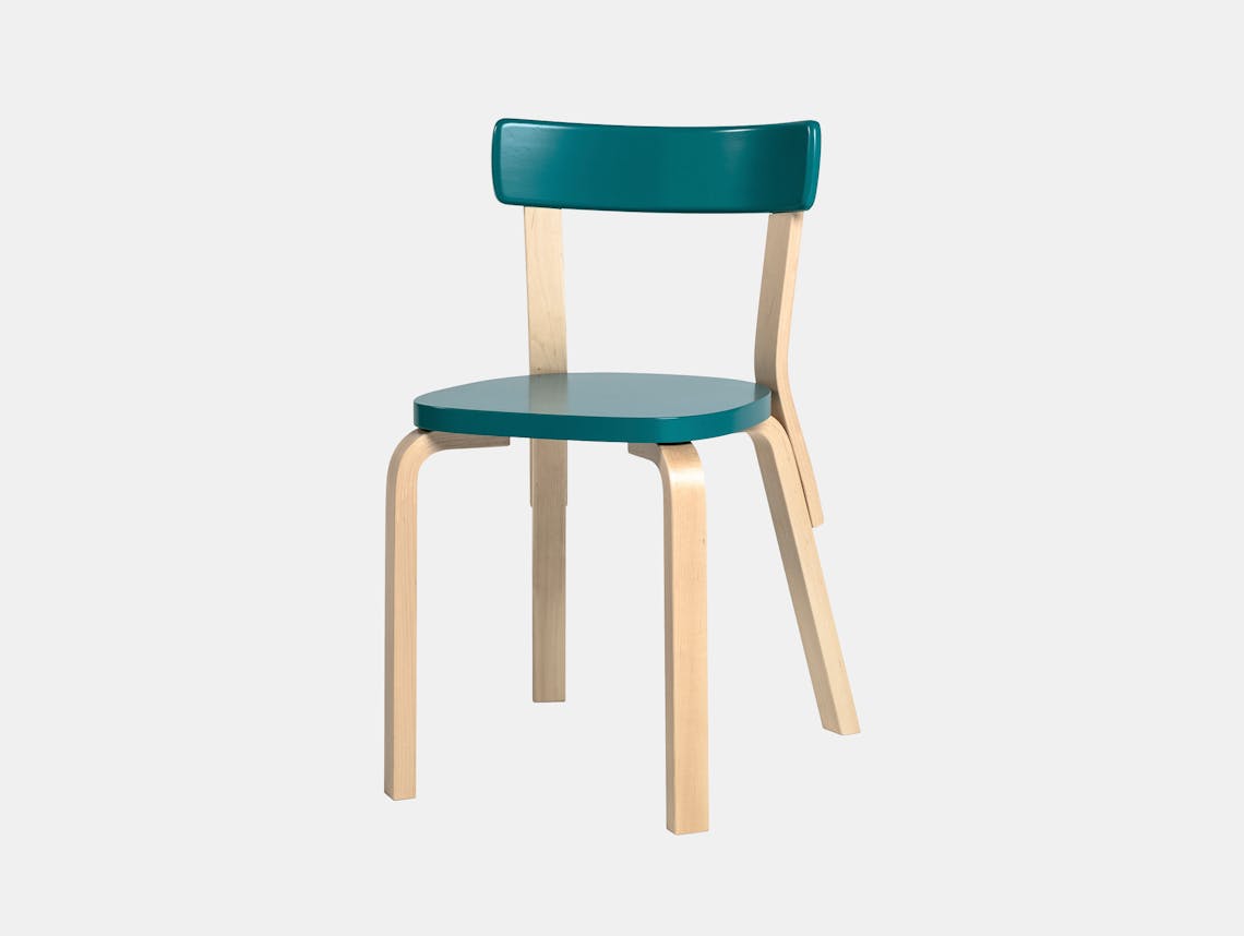 Artek Chair 69 Palmio Turquoise Alvar Aalto