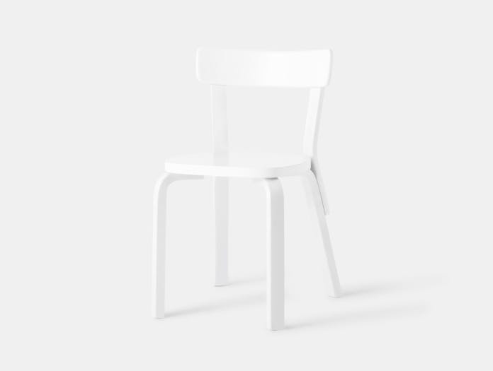 Artek Chair 69 Palmio White Alvar Aalto