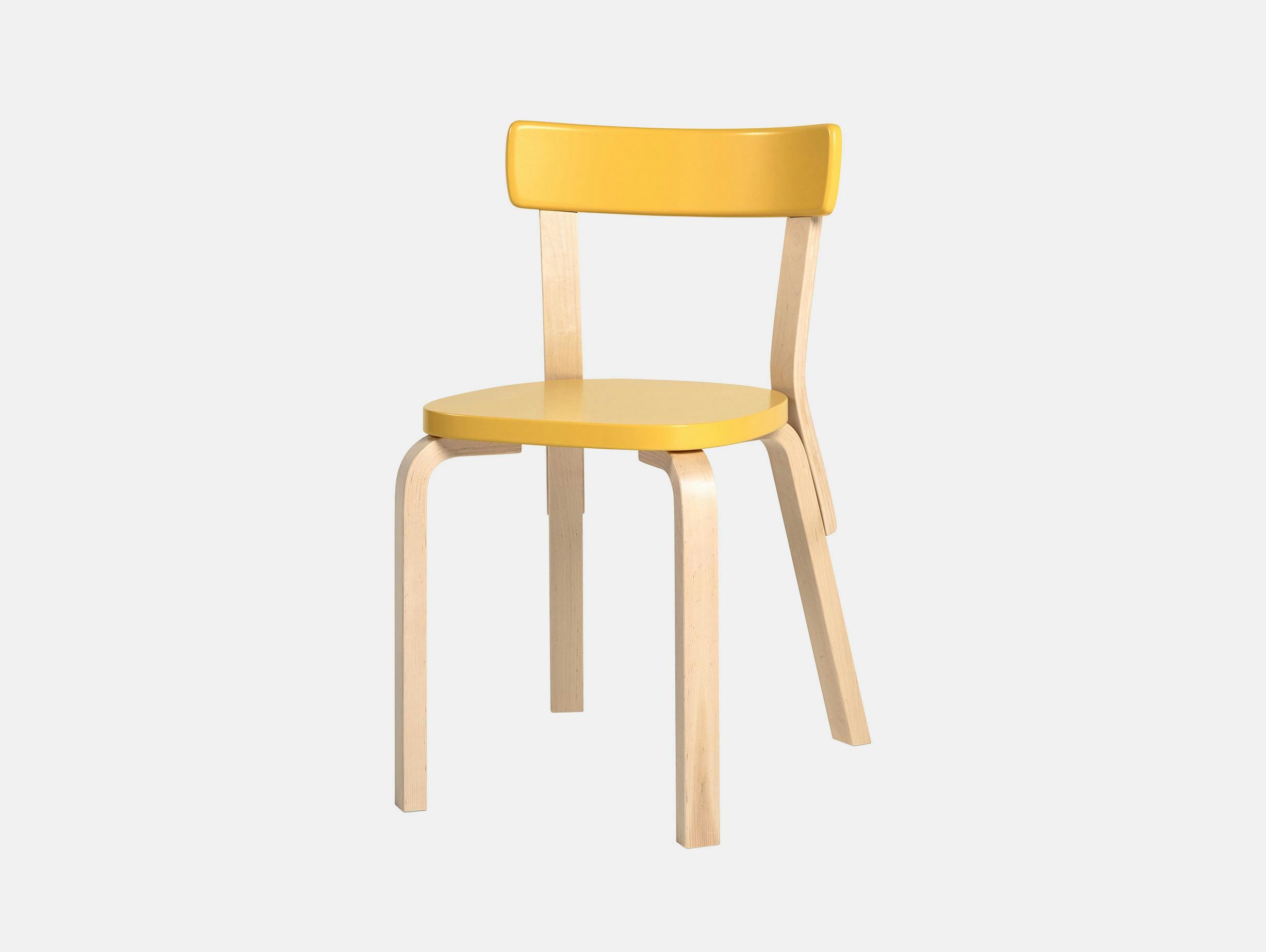 Artek Chair 69 Palmio Yellow Alvar Aalto