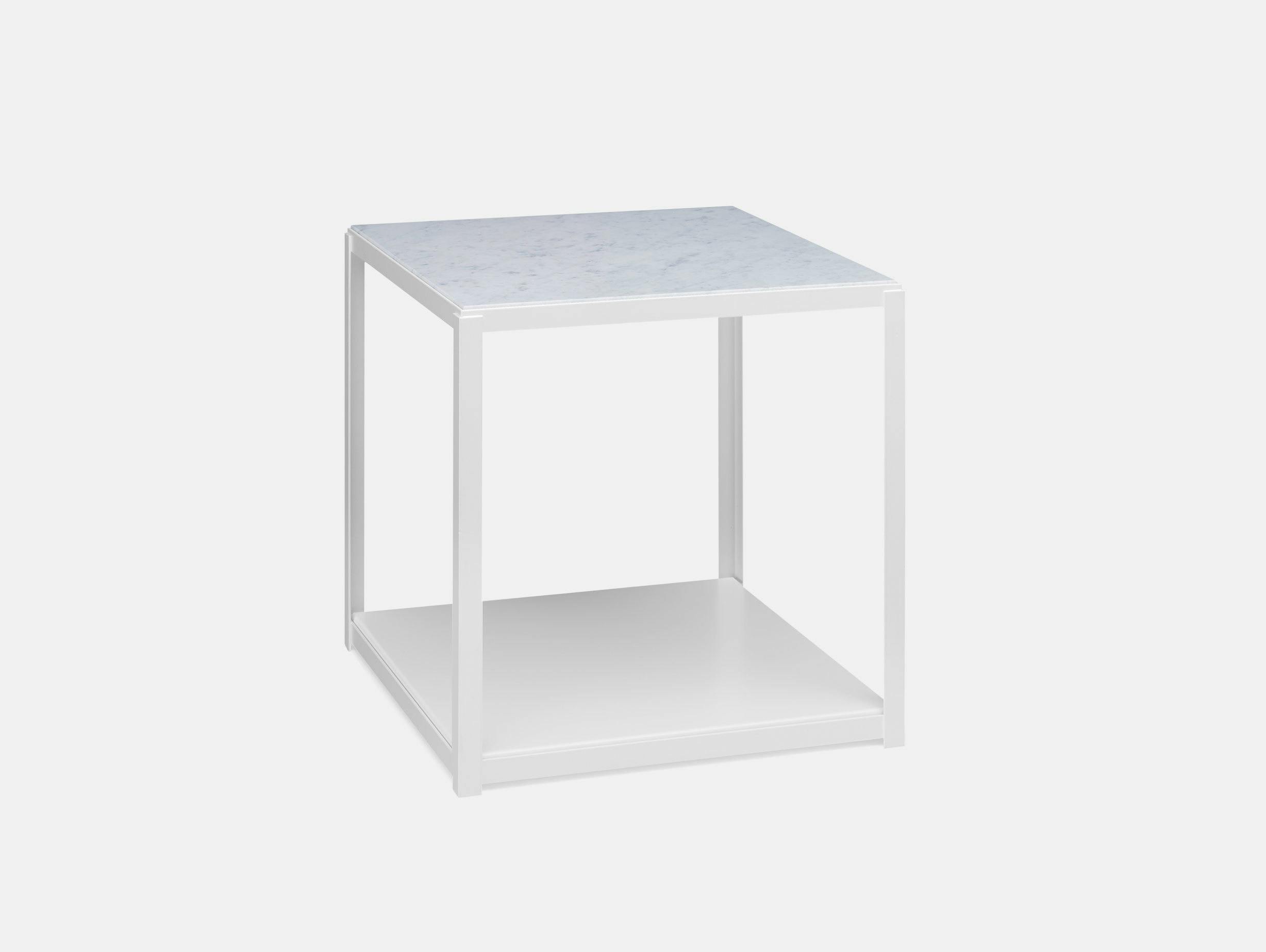 E15 Fortyforty Side Table White Marble Ferdinand Kramer