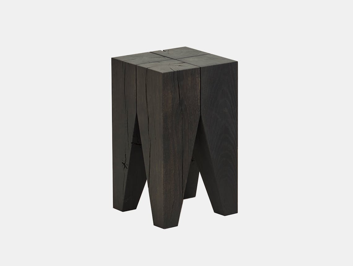 E15 backenzahn side table black oak