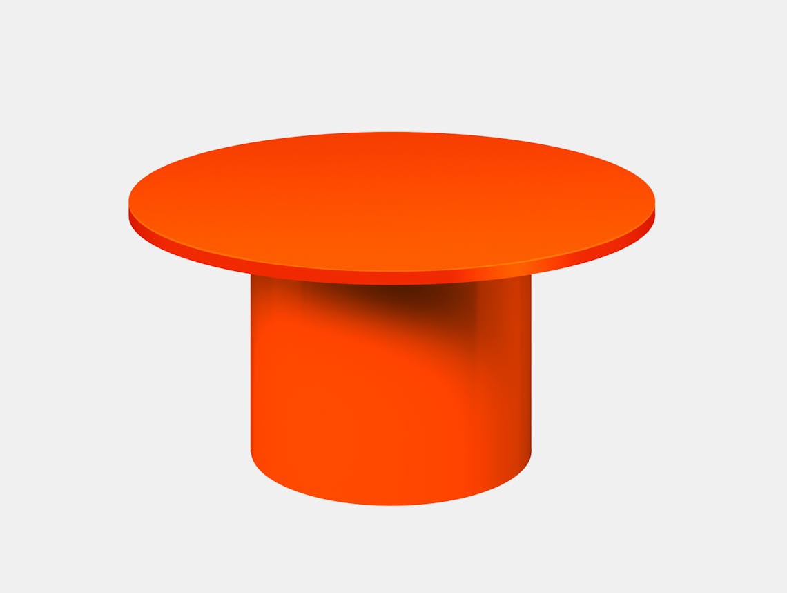 E15 enoki metal side table pure orange low