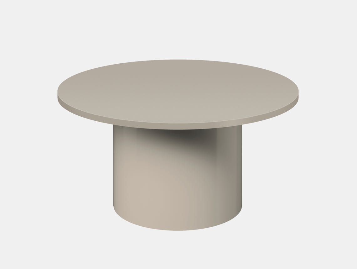 E15 enoki metal side table silk grey low