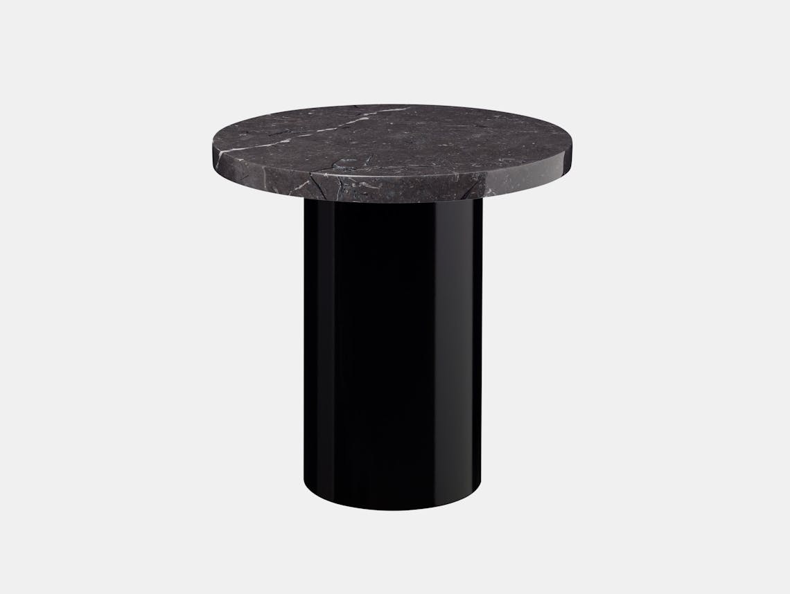 E15 Enoki Side Table Black Black Marble Sm Philipp Mainzer