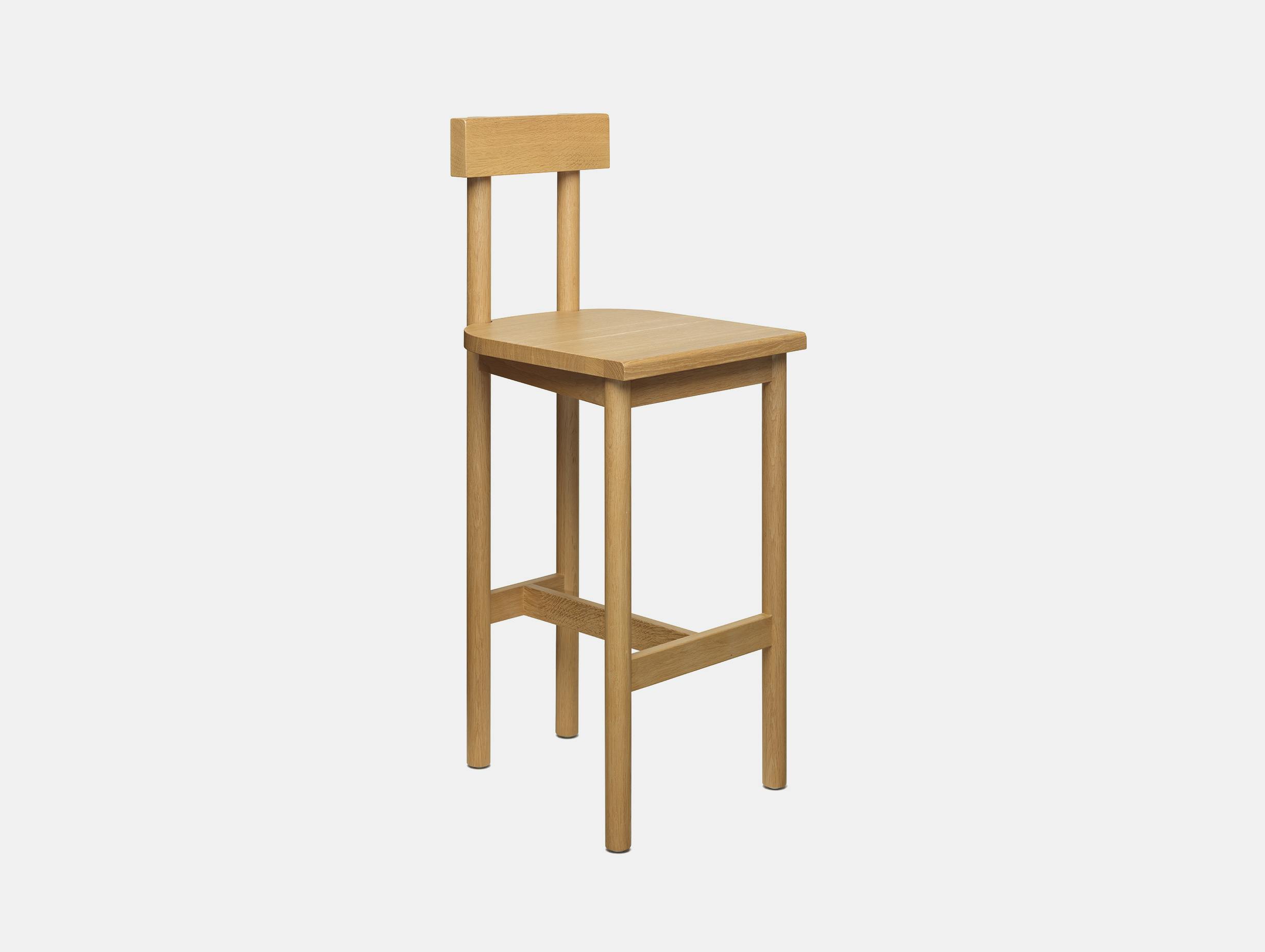 E15 gamar stool clear lacquered oak