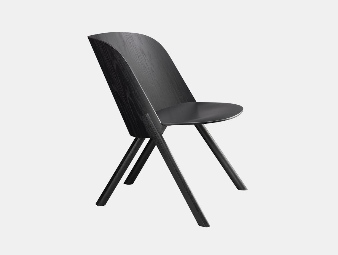 E15 That Lounge Chair Black Stefan Diez