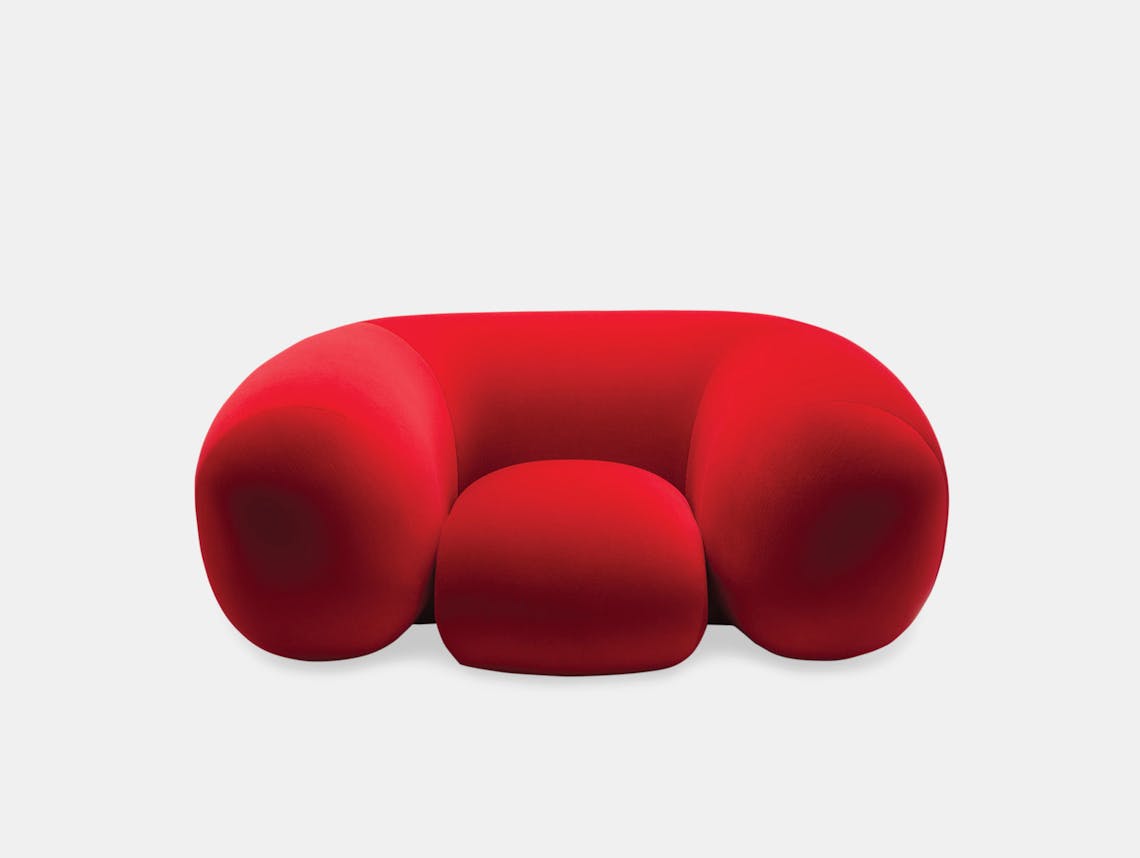 Established And Sons Mollo Lounge Chair Red Philippe Malouin