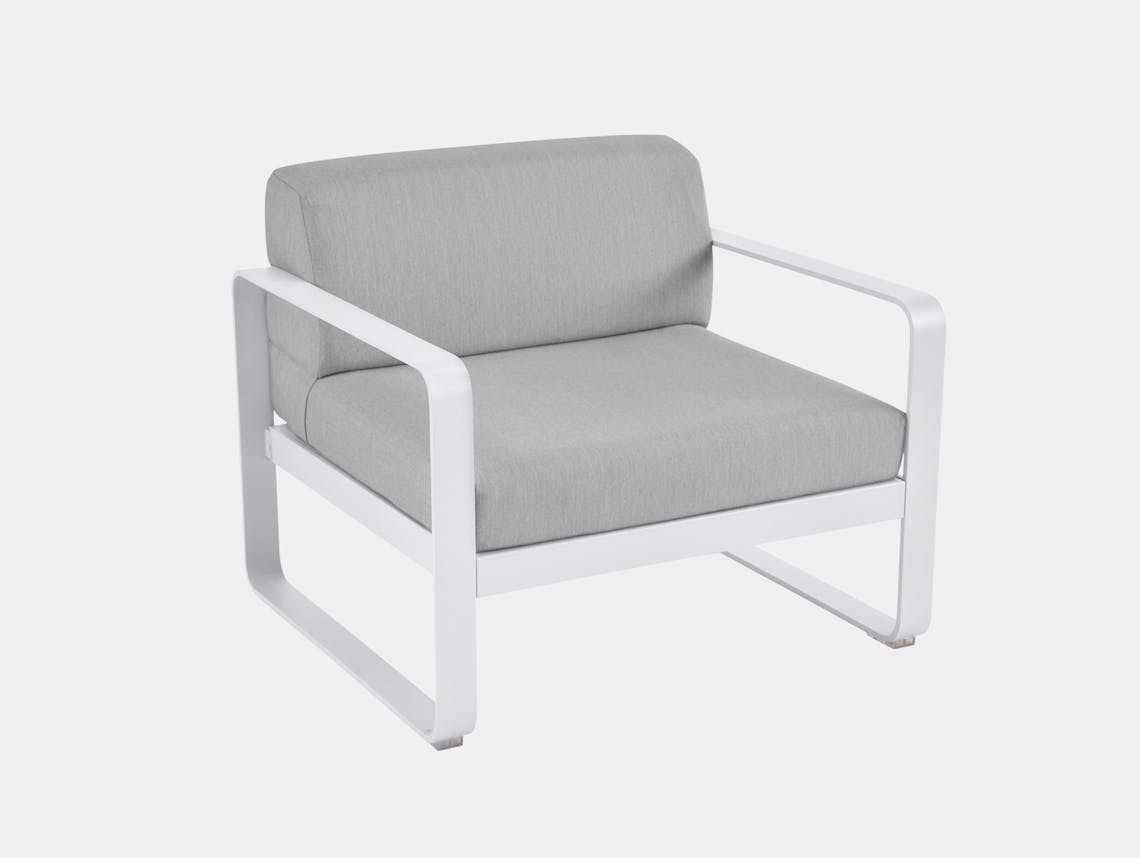 Fermob bellevie lounge chair cotton white