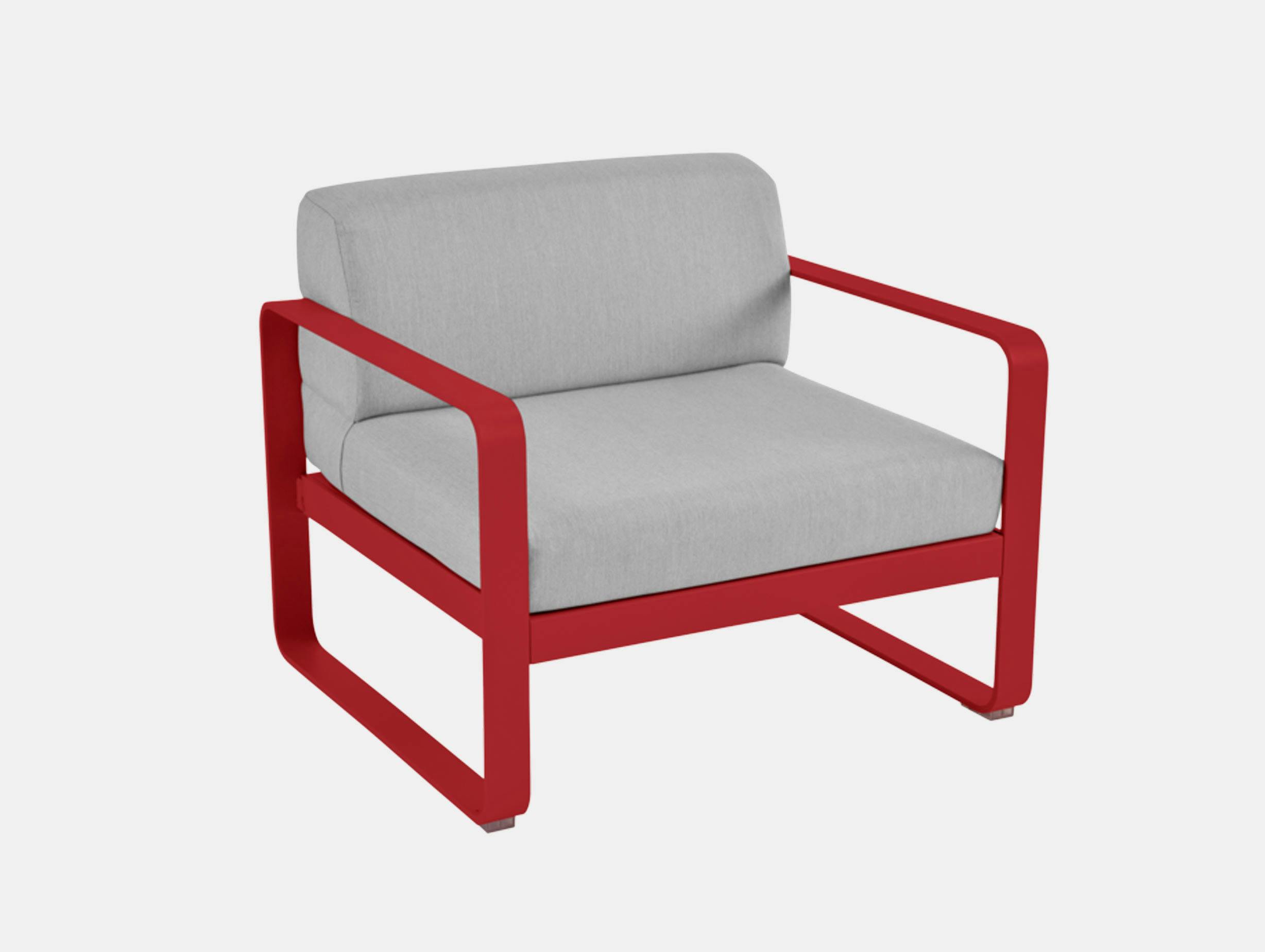 Fermob bellevie lounge chair poppy