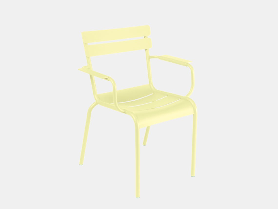 Fermob luxembourg armchair frosted lemon