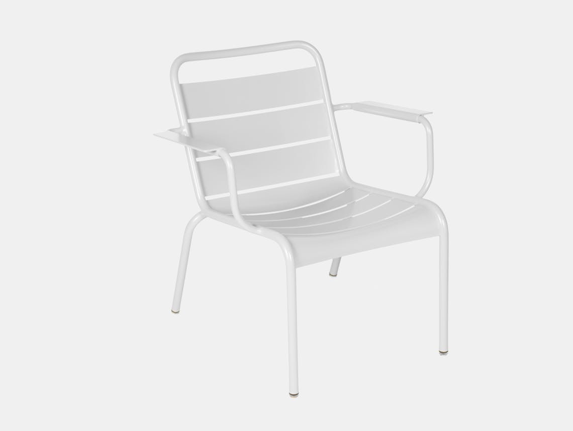 Fermob luxembourg lounge chair cotton white