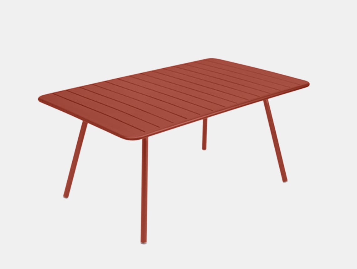 Fermob luxembourg table 165 red ochre