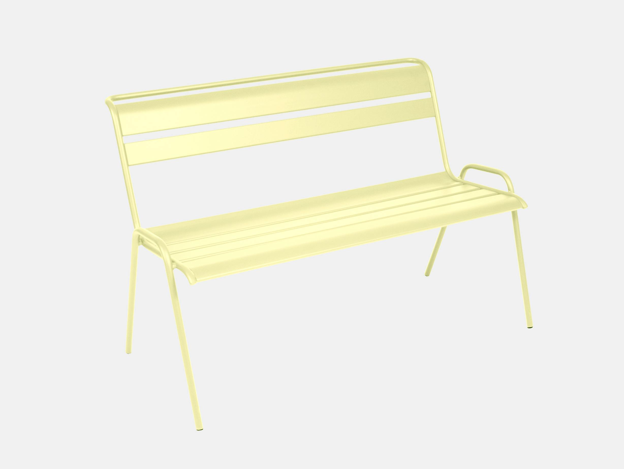 Fermob monceau 23 bench frosted lemon