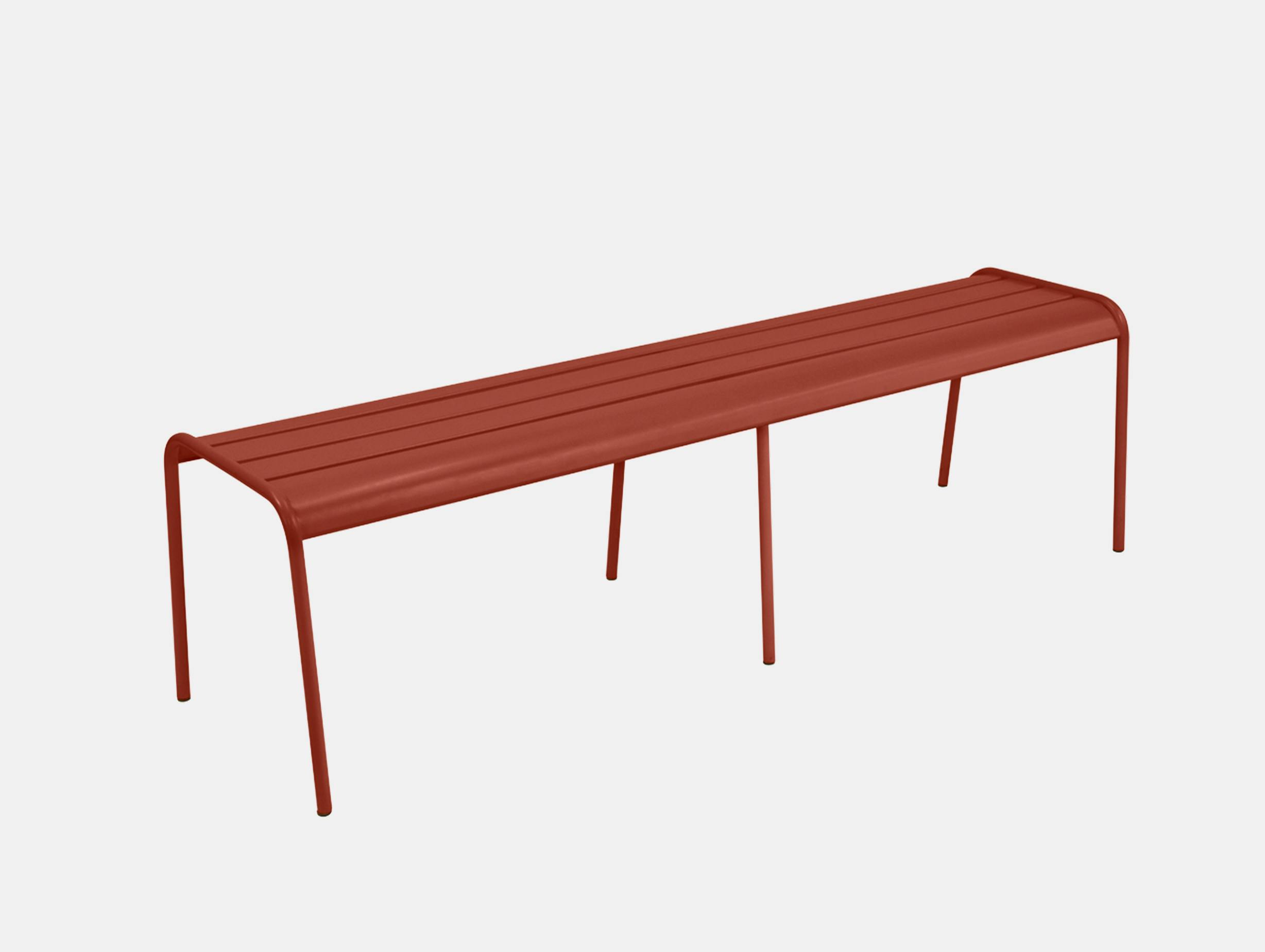 Fermob monceau 34 bench red ochre