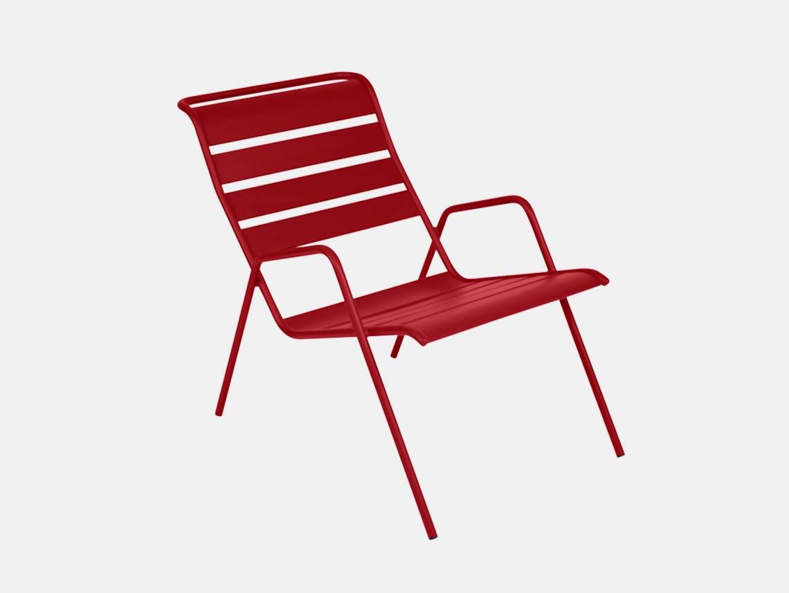 Fermob monceau lounge chair poppy