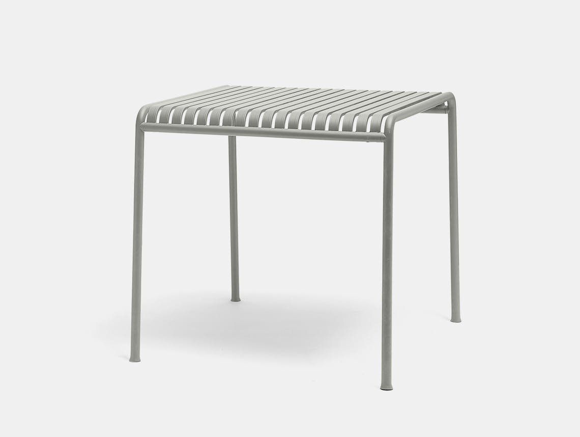 Hay Palissade Square Outdoor Dining Table Sky Grey