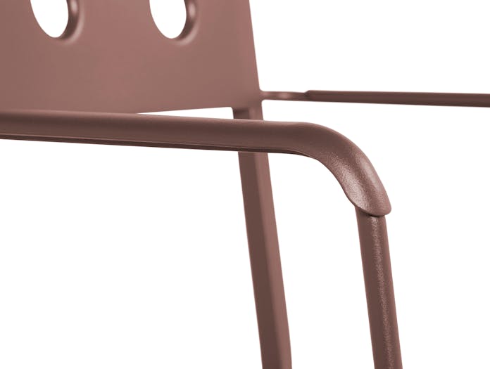 Hay bouroullec balcony armchair iron red detail