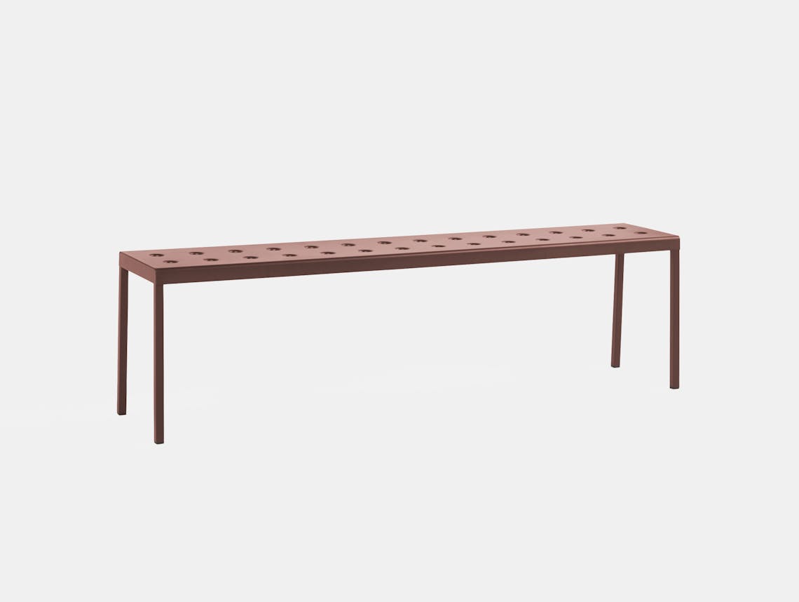 Hay bouroullec balcony bench iron red 165