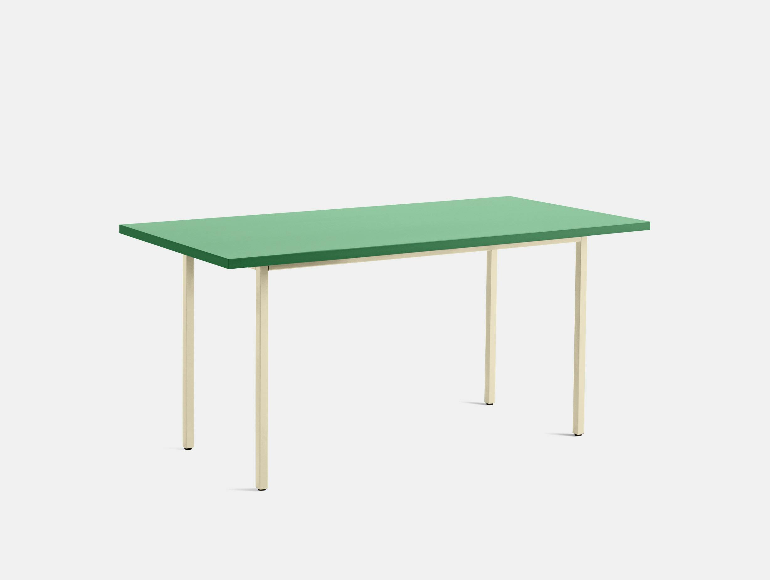 Hay muller van severen two colour table rectangle green ivory legs 160x82