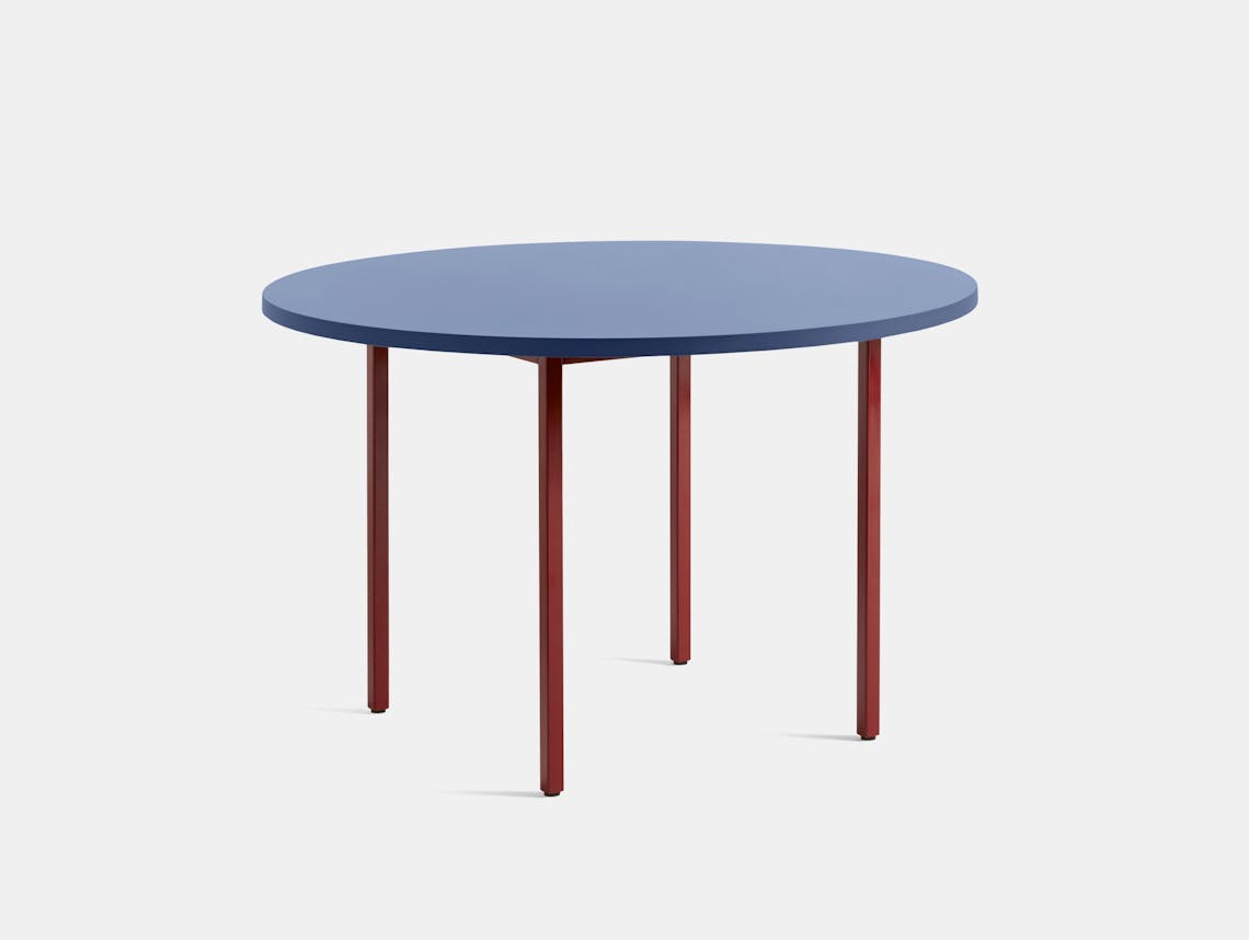 Hay muller van severen two colour table round blue maroon 120