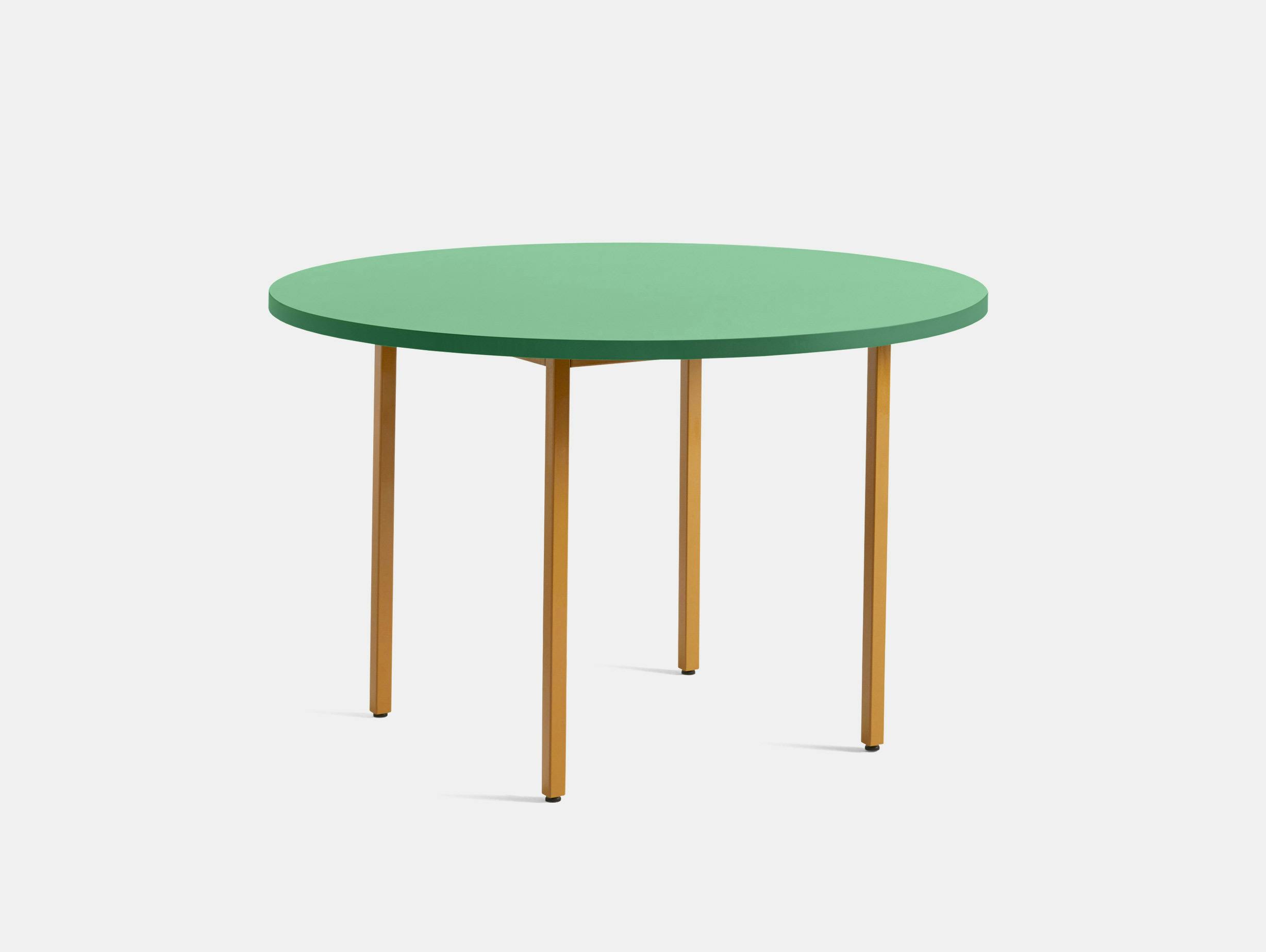 Hay muller van severen two colour table round green ochre 120