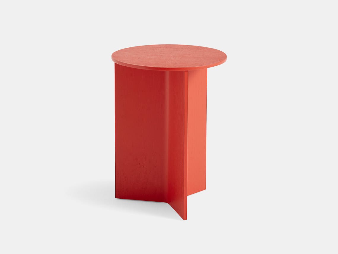 Hay slit table wood tall candy red
