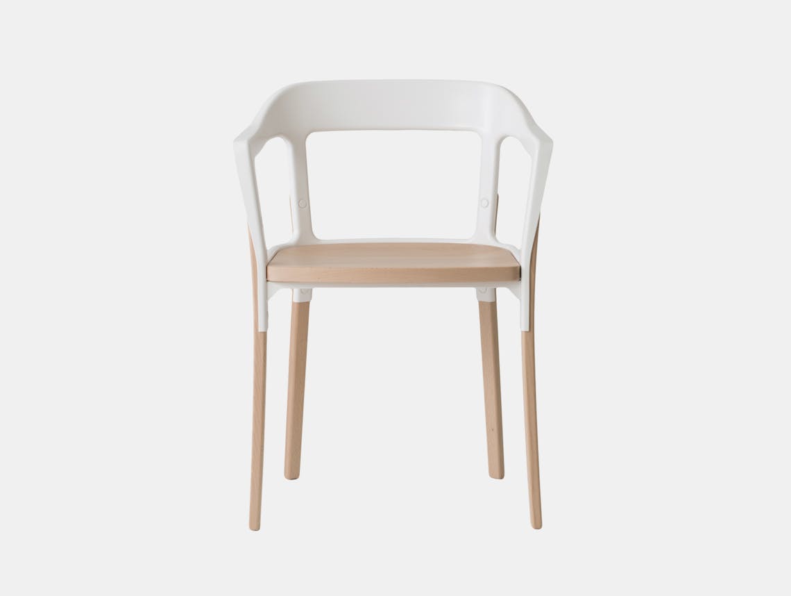 Magis steelwood chair white beech